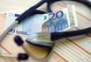 Stethoscope and euro money