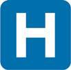 standard Hospital sign 'H'