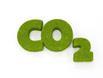 A green styled CO2 sign