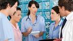 Group of clinical professionals talking