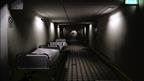 Dark hospital corridor