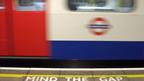 London tube train whizzing past