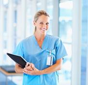 Nurse in blue