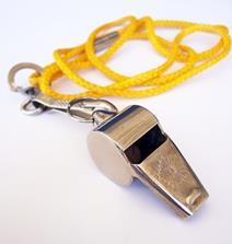 A football referees whistle