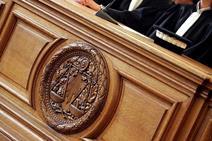 The judge's bench in court