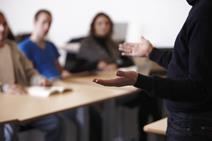 Lecturer training class of students