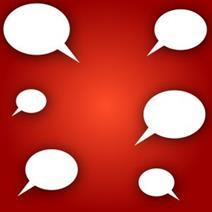 Six empty speech bubbles
