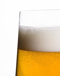 A glass of lager