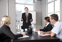 Managers talking in a meeting