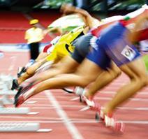 Athletes at start of race