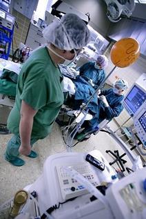 Operating theatre in action