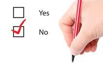 Tick box choice between yes and no
