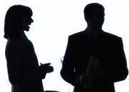 Silhouettes of managers
