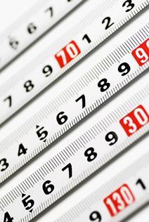 Tape measure or ruler for measuring