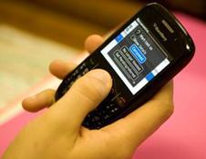 Photo of junior doctor mobile phone with Nervecentre software