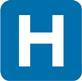 standard Hospital sign 'H' 