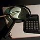 Inspection kit: magnifying glass, notepad and pen