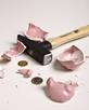 Broken piggy bank