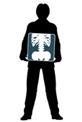 Patient holding chest x-ray board