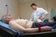 Heart patient receiving cardiology treatment