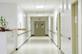 An empty hospital corridor