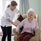 Social worker visiting older person