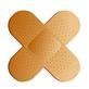 Two plasters stuck to each other