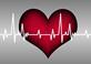 Heart image with monitor graph across it
