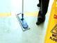 Hospital floor being cleaned