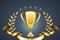 Gold star trophy for prize winner